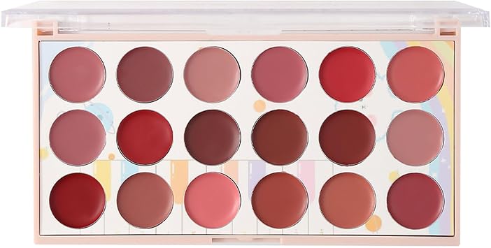Color Drama Lip Kit - Satin Finish, Liquid Stain | 18 Shades Makeup Palette, Ruby Waterproof Lip Tints, Smudge Resistance Sticks for Evening Gram, Beauty Pouch, Runway Touch Up Moments, Brides