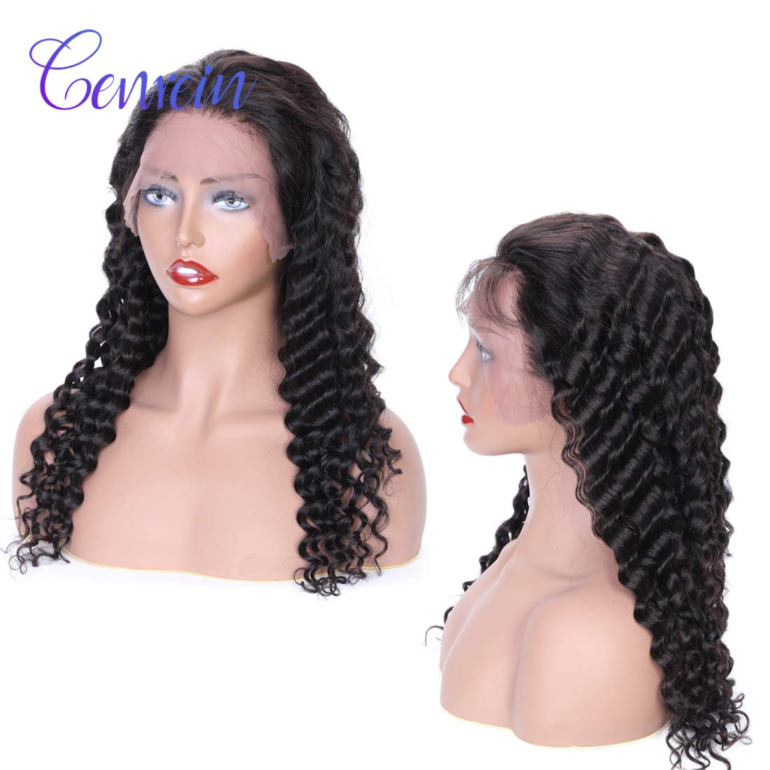 Amazon.com : 150% Density Deep Wave Lace Front Human Hair  display picture 2