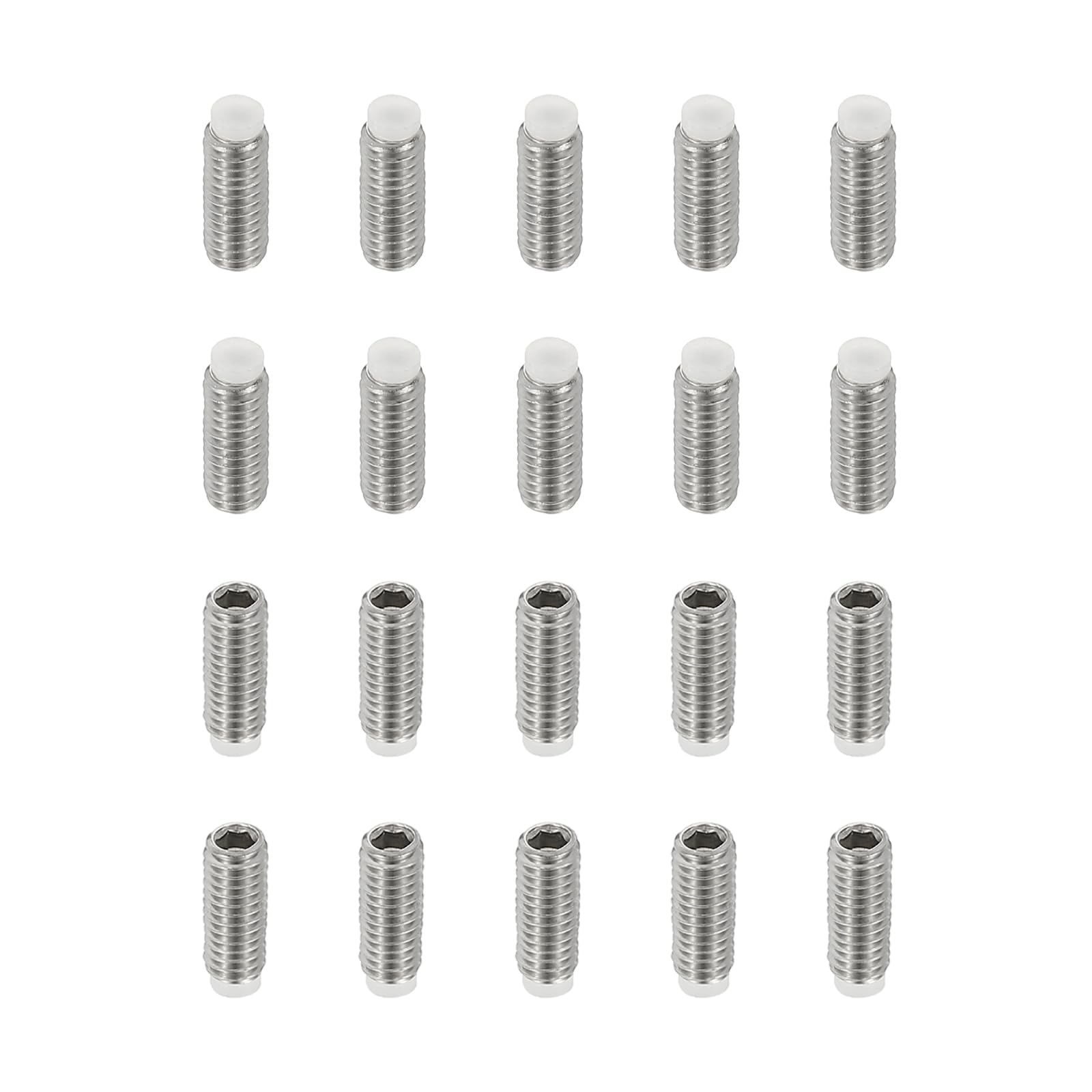 PATIKIL M4x10mm Nylon Tip Grub Screw