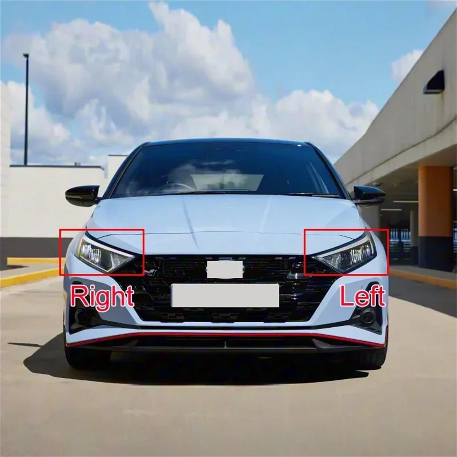 Cubierta lente faros delanteros Para Hyundai Para I20 2020 2021 2022 2023 2024 Lente De Faro Carcasa Transparente Accesorios Coche(Right)