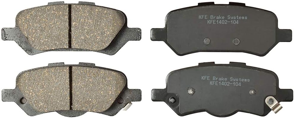KFE Brake Systems 1402-104 Ultra Quiet Advanced Premium Ceramic Pad REAR Set Compatible With: 2009-2016 Toyota Venza