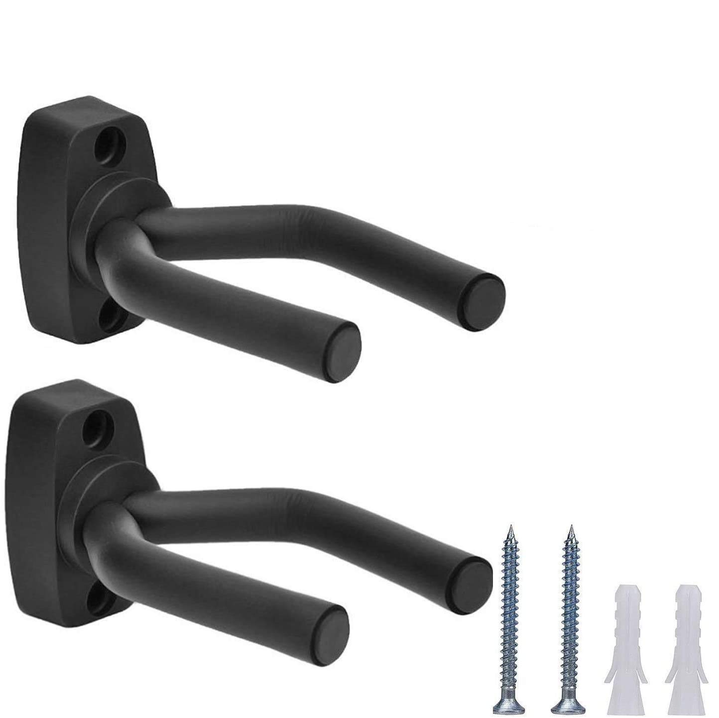 Voarge 2 Pack Guitar Wall Hook Keep Holder, Guitar Hanger Guitar Wall Mount Hangers Guitar Hooks Holder Fits All Size Guitars And Violin By