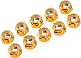 ULTIMATE RACING 3mm Aluminum Nylock Nut (Gold) (10pcs)