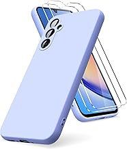 Vansdon Lot de 2 Coques de Protection compatibles avec Samsung Galaxy A34 5G - Film blindé - Souple - en Silicone TPU - Anti-Chocs - Violet
