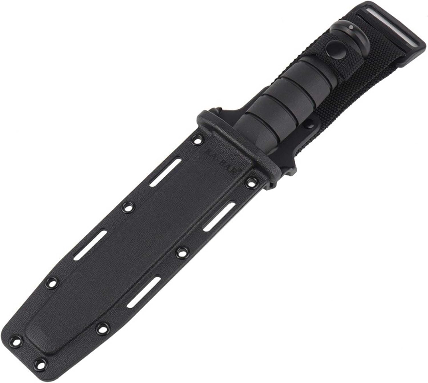 KA-BAR #1213 Black Straight Edge Knife / Hard Sheath