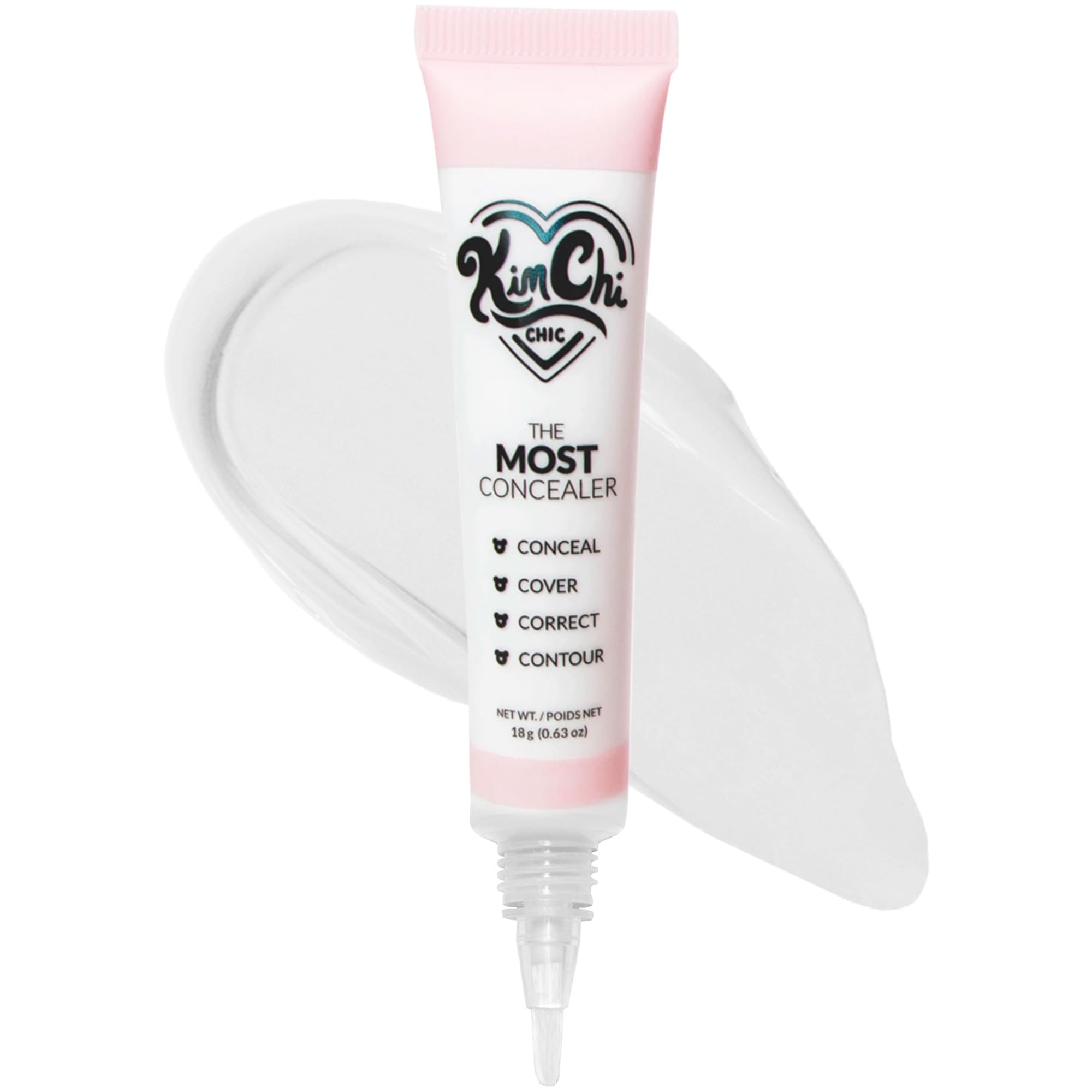KimChiChic Beauty The Most Concealer, White Eyeshadow Base, Full Coverage