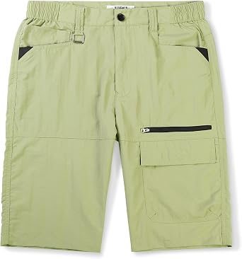 Mens Hiking Shorts Quick Dry Lightweight Travel Fishing Camping Golf Shorts with Multi Pockets