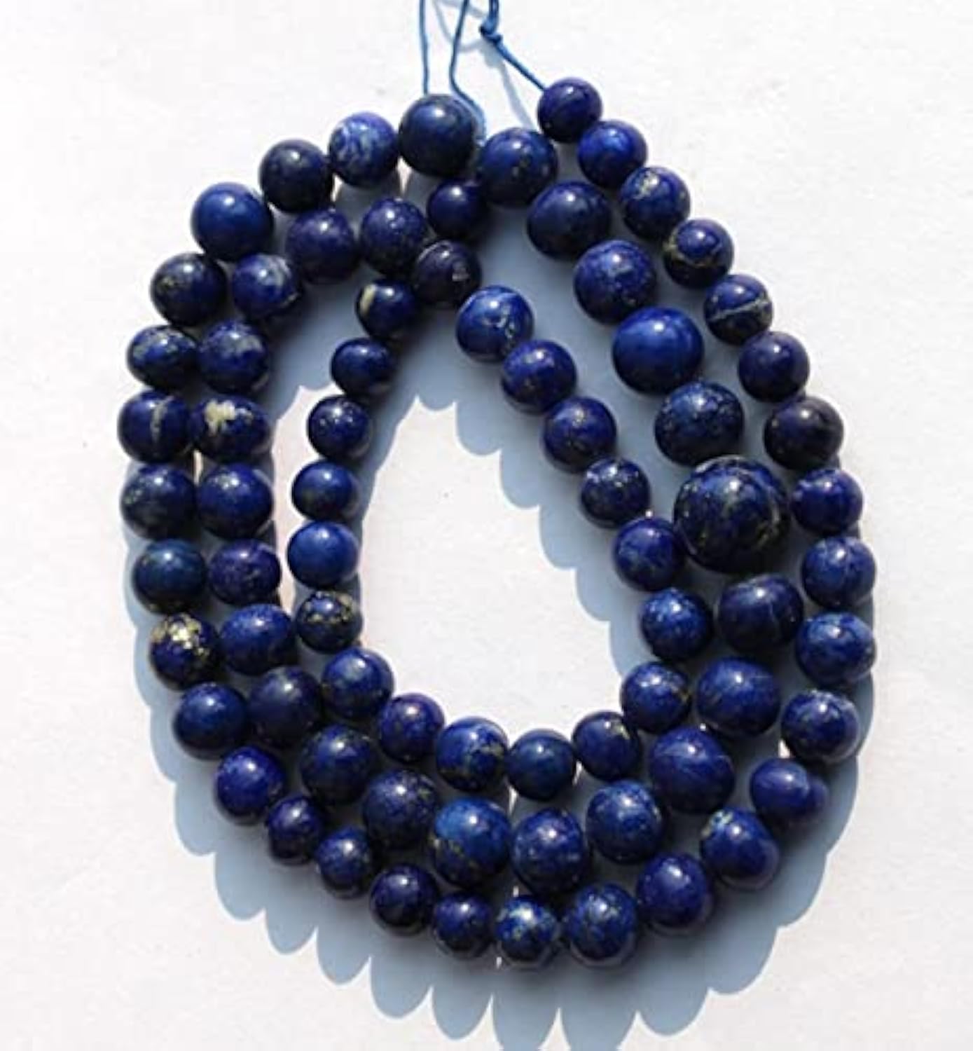 Lapis-lazuli perles rondes 6mm 8mm 10mm fil de pierre naturelle pour création de bijoux DIY