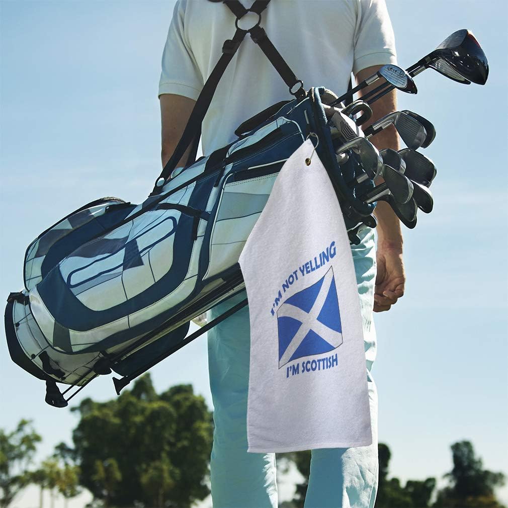 Custom Golf Towel I'm Not Yelling I Am Scottish Scotland Countries Cotton