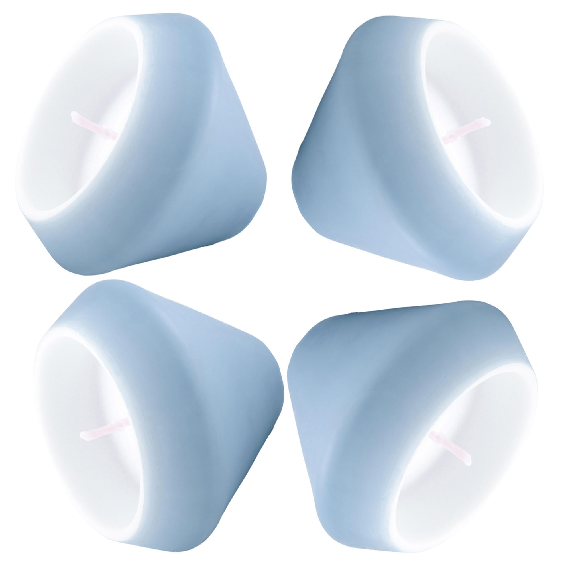 Lot de 4 bougies flottantes XXL pour l'extérieur - Bleu - 15 x 13 cm - Décoration de jardin - Bougies d'été - Décoration de mariage - Décoration de fête