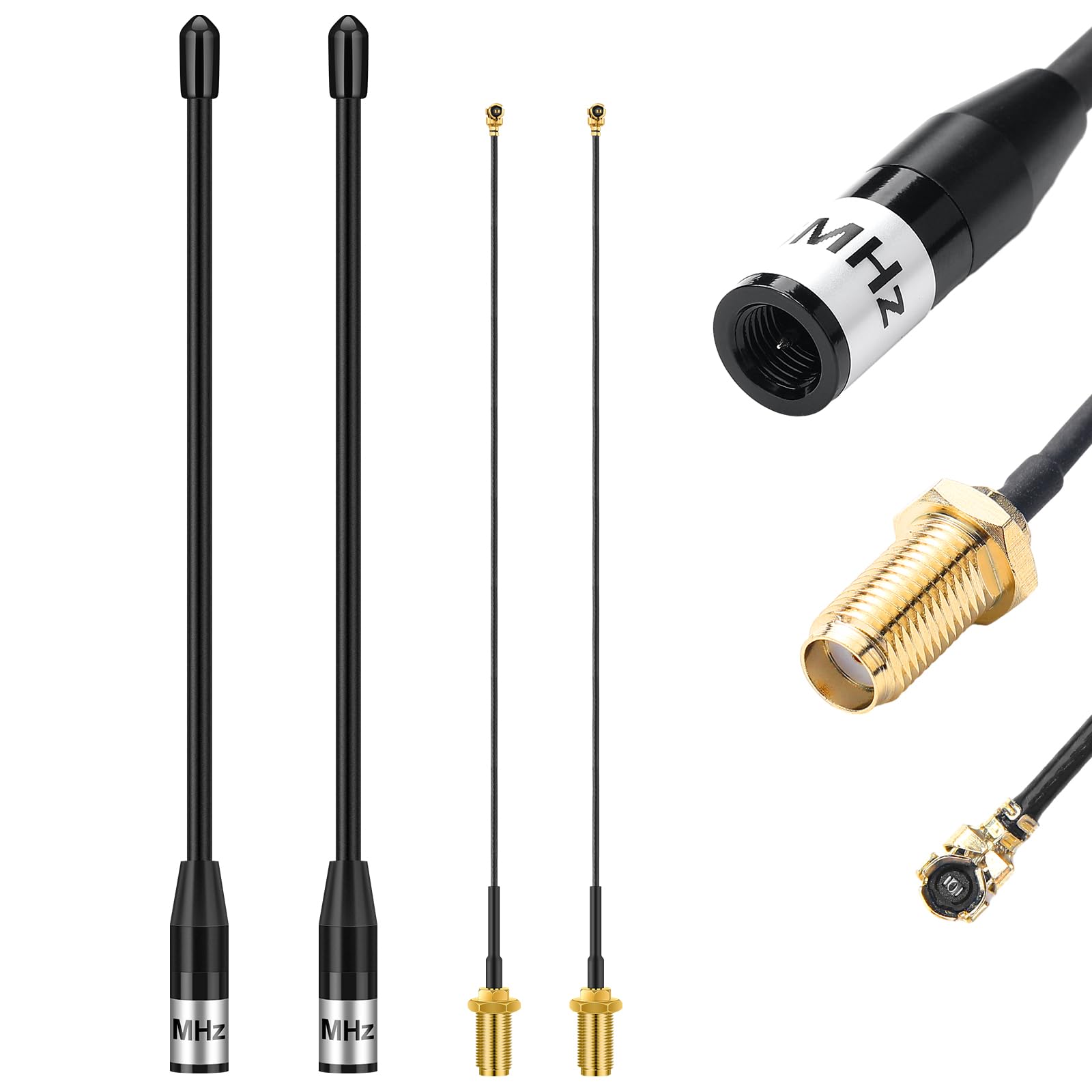 Relaxweex Antena Whip compatible con antena de látigo suave macho Omni SMA de 915 MHz, 10 Dbi, 17 cm, 2 unidades, color negro