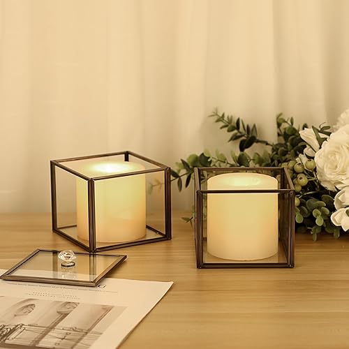 Miniatura 4 de Hipiwe Dispensador de vidrio Qtip de 2 niveles apilable para boticario con tapa, contenedores de baño transparentes, recipiente de bolas de algodón