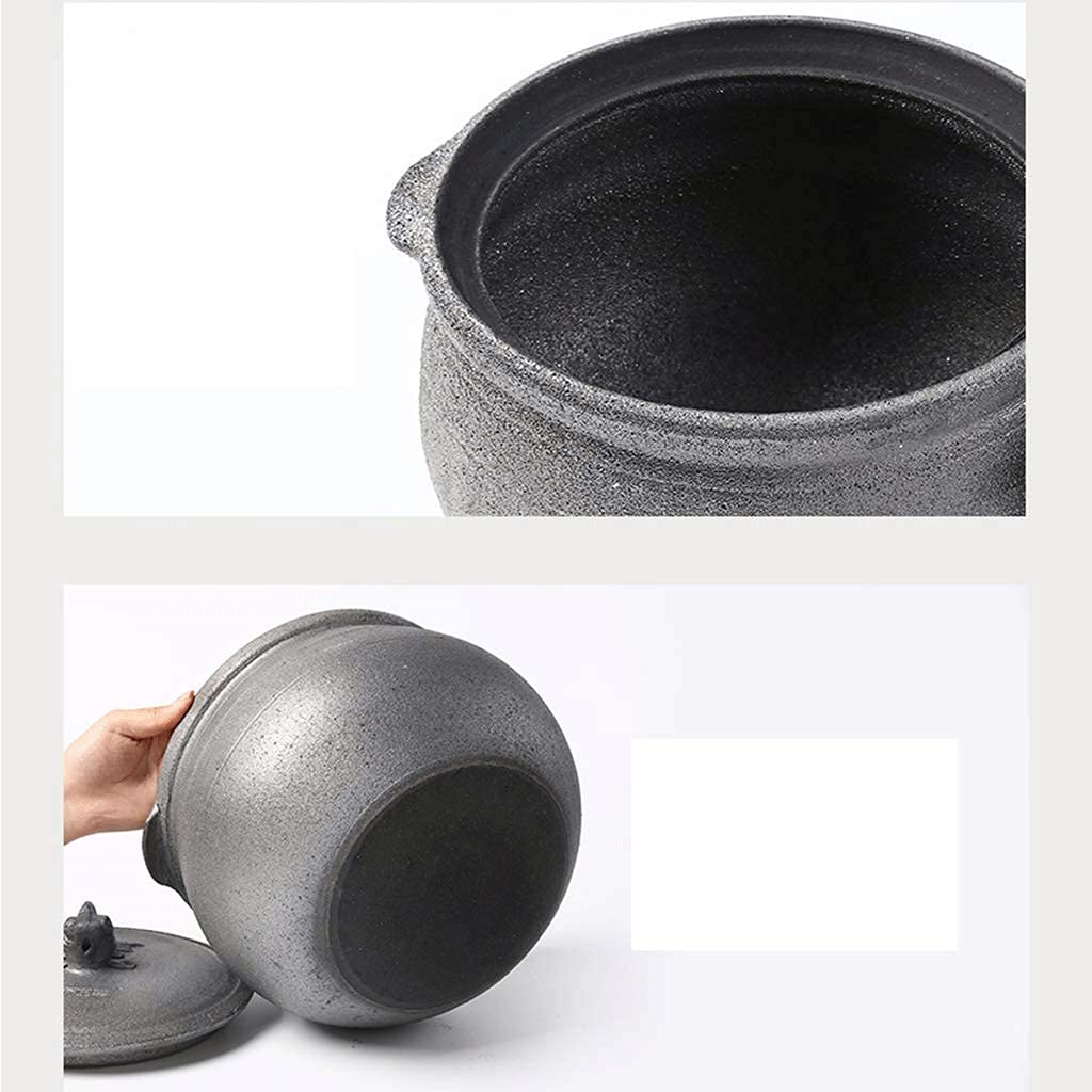 Ceramiczny garnek do gotowania Zapiekanka, tradycyjna medycyna ręcznie robiony garnek garnek staromodny domowy garnek ziołowy zapiekanka stary garnek (rozmiar: L) (rozmiar: S)