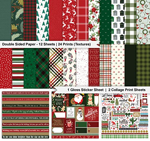 Scrapbook Paper Kit 12x12 pour fabriquer des cartes de Noël facilement - 3