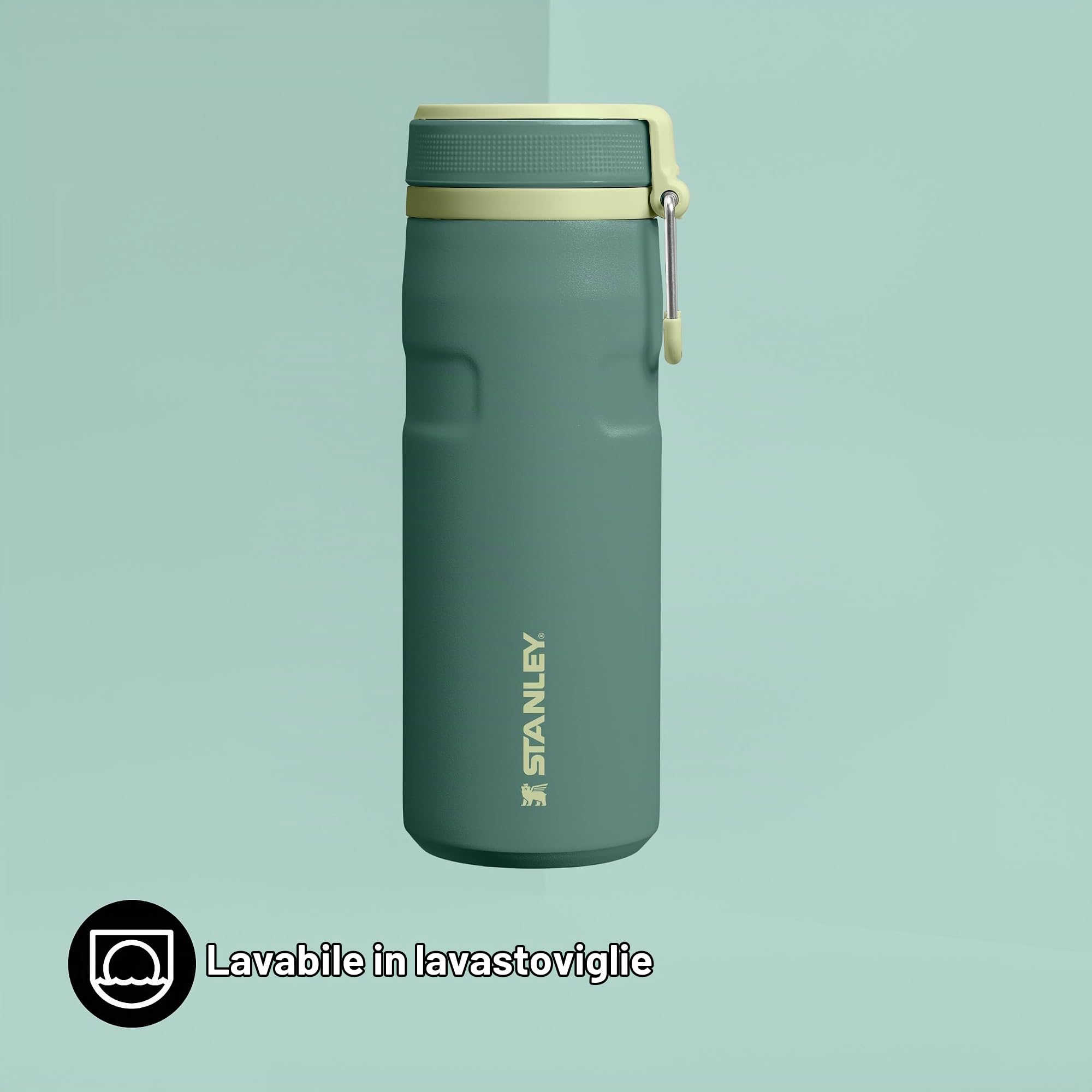 Stanley 1913 IceFlowBottle Twist Flip 0.47L - Shale | 12 Ore Di Freddo - 3 Giorni Di Ghiacciata - Lavabile In Lavastoviglie - Borraccia Acciaio - Senza BPA