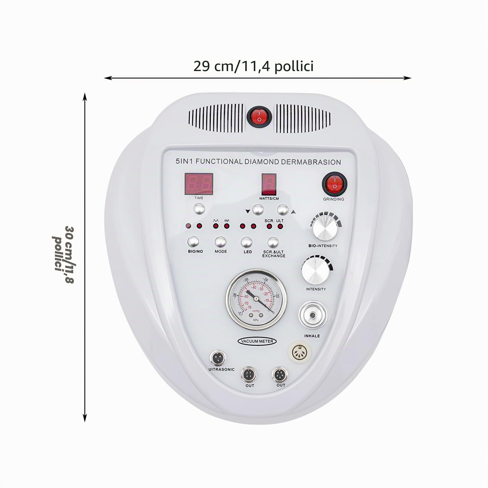 Diamante Dermabrasion Macchina Professionale, 5 In1 Microdermoabrasion Dispositivo per la cura del viso, Attrezzature per ringiovanimento della pelle Acne Trattamento