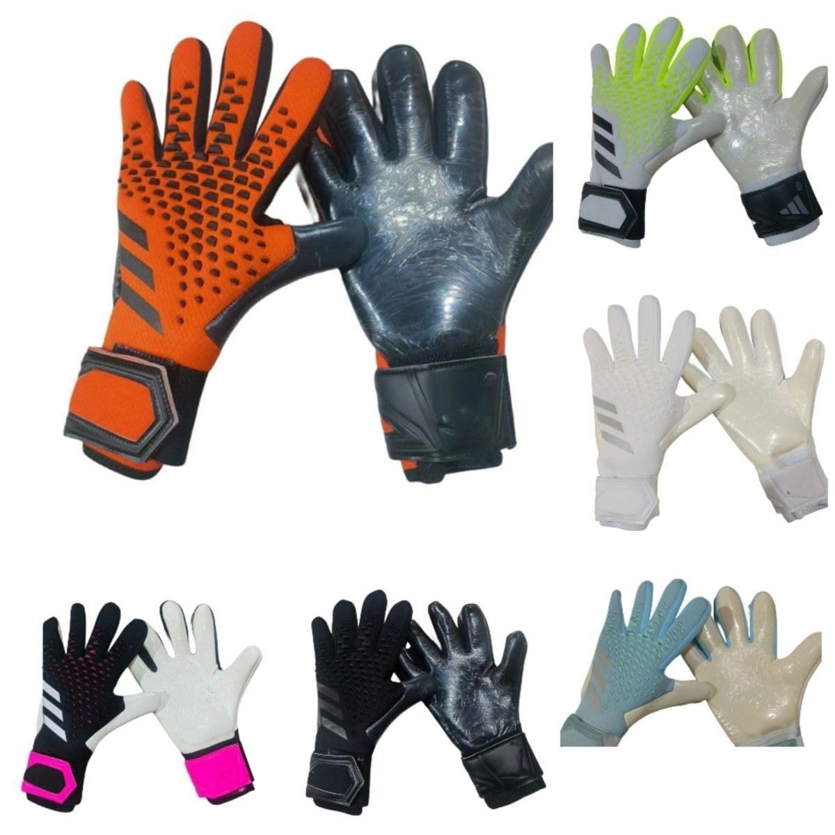 Longjihui Soccer Goalkeeper Gloves Goalie Training Gloves Strong Grip Anti-Slip and Breathable for Adults and Children (Black,10)