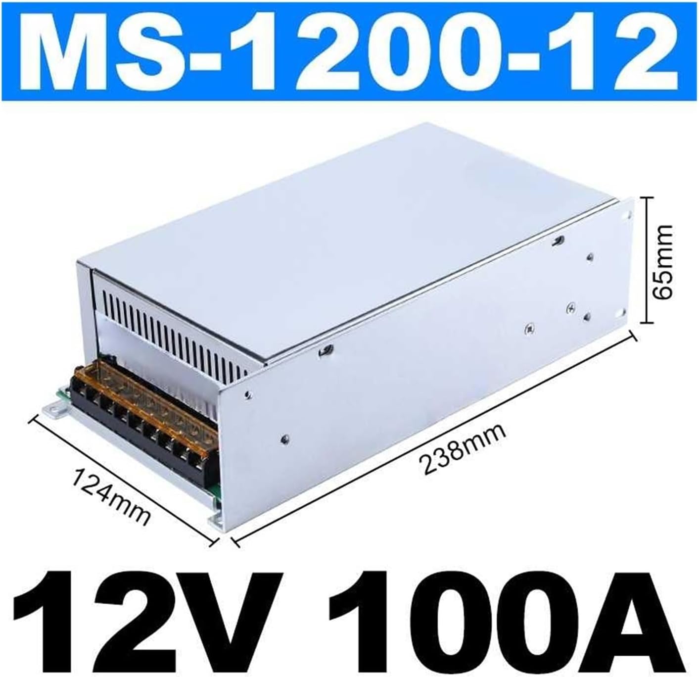 MS-1500W 高出力スイッチング電源 220V ～ 12V、24V、36V、48V DC 安定化モジュール(MS-1200-12