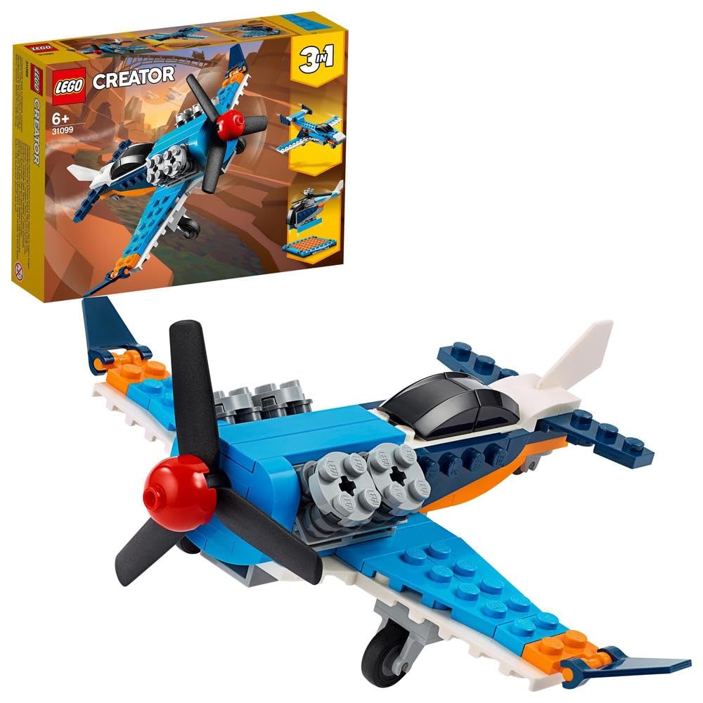 Creator 3in1 Propeller Plane 31099 Building Kit (128 Pieces)