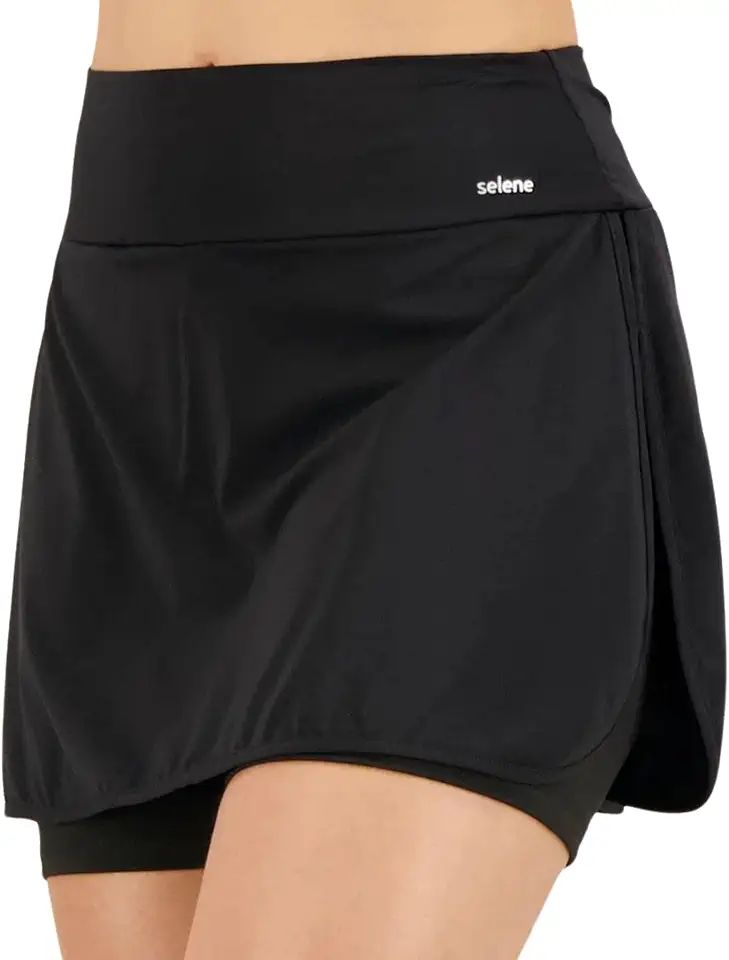 Short Saia Academia Selene Beach Tennis Proteção UV Fitness