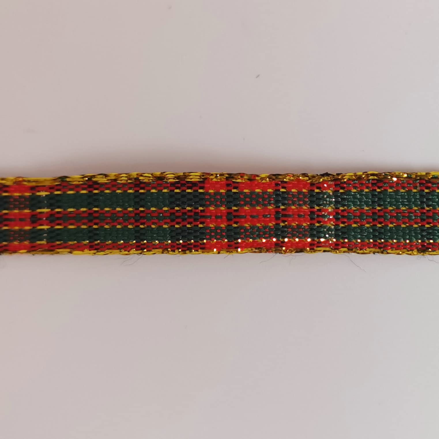 Cinta de cuadros de búfalo de Navidad rojo y verde, 25 yardas para manualidades (3/8 pulgadas, rojo y verde)