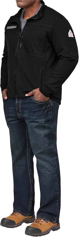 Amazon.com: Bulwark FR Men's Fleece Flame Resistant Zip-Up Jacket