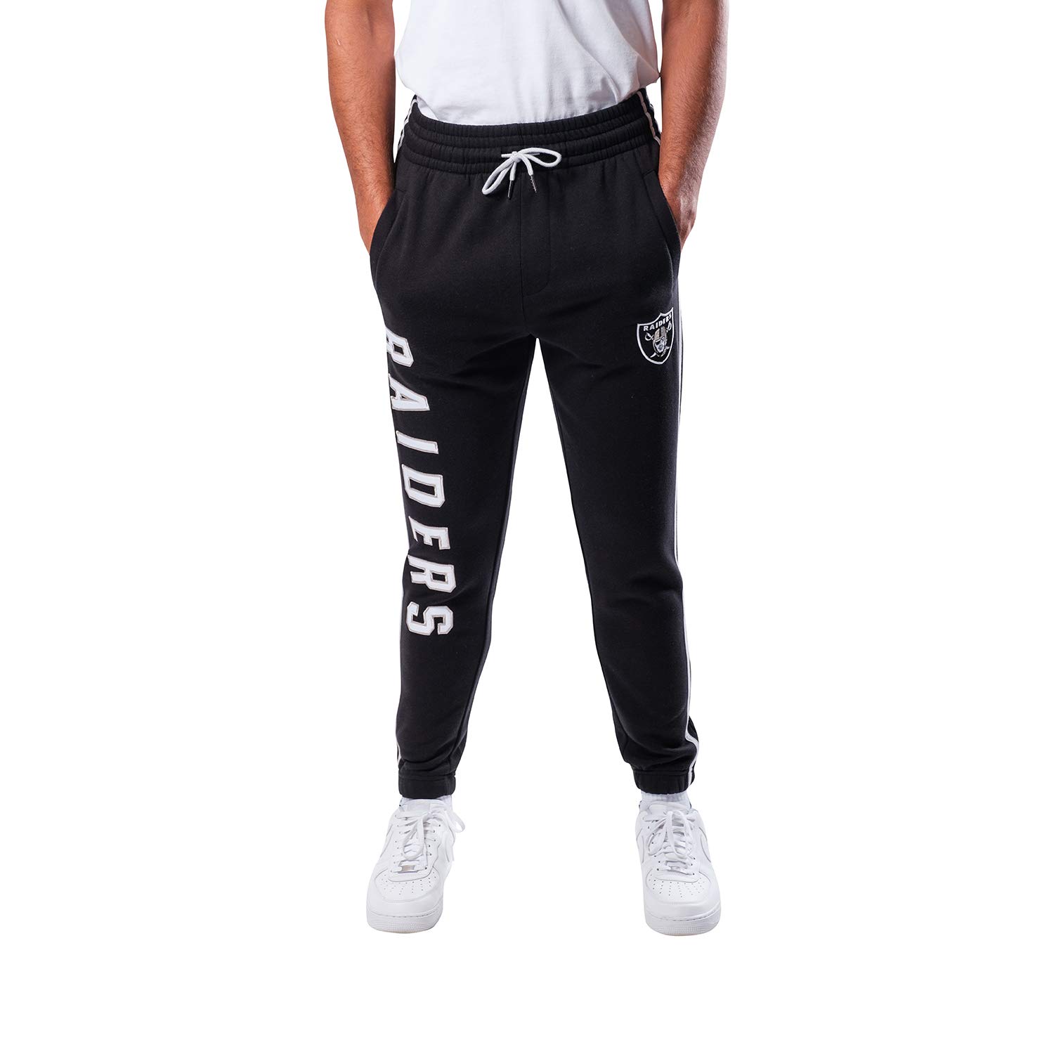 Icer Brands Men's JFM2847F NFL Men's Active Varsity Stripe Team Color Fleece Jogger Pants (pack of 1)