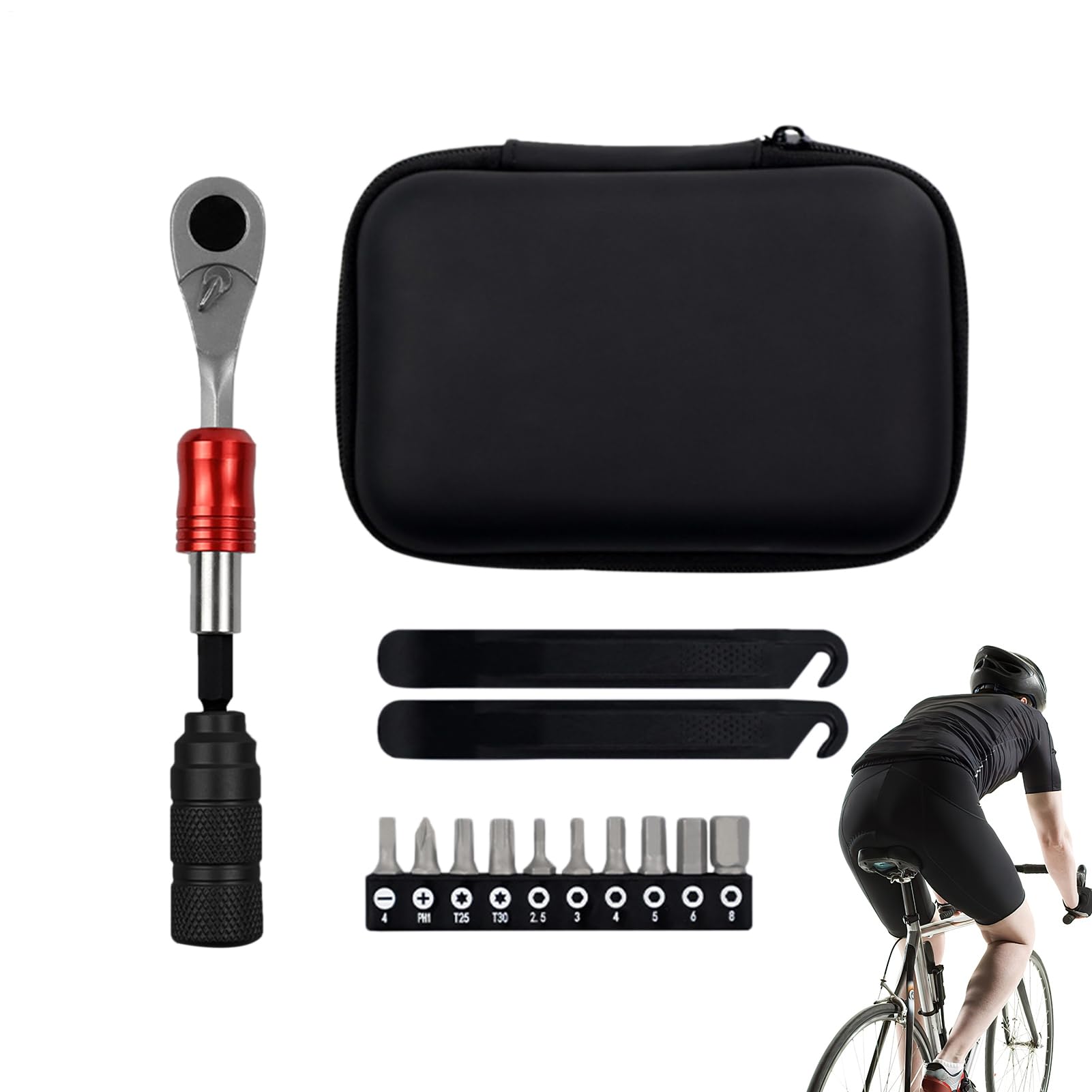 Jeu de clés dynamométriques pour vélo avec clé de montagne et tête magnétique