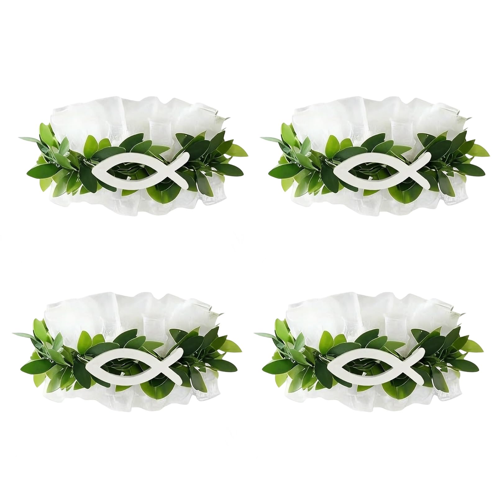carotoe Beautiful Wreath Set of 4 Crafted with PVC and Wire Wall Hanging Decoration for Tabletop Wall Decors Wreath