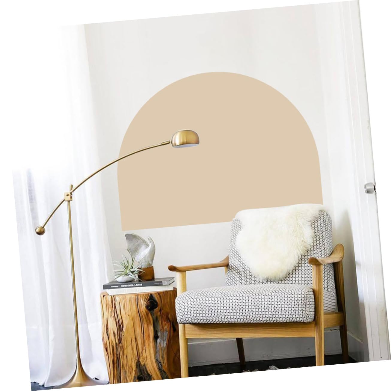 Adesivi Decorativi da Parete Forte Adesivo Geometrici in Pvc Beige Resistenti a Screpolature e Sbiadimenti, per Ufficio e Decorazione