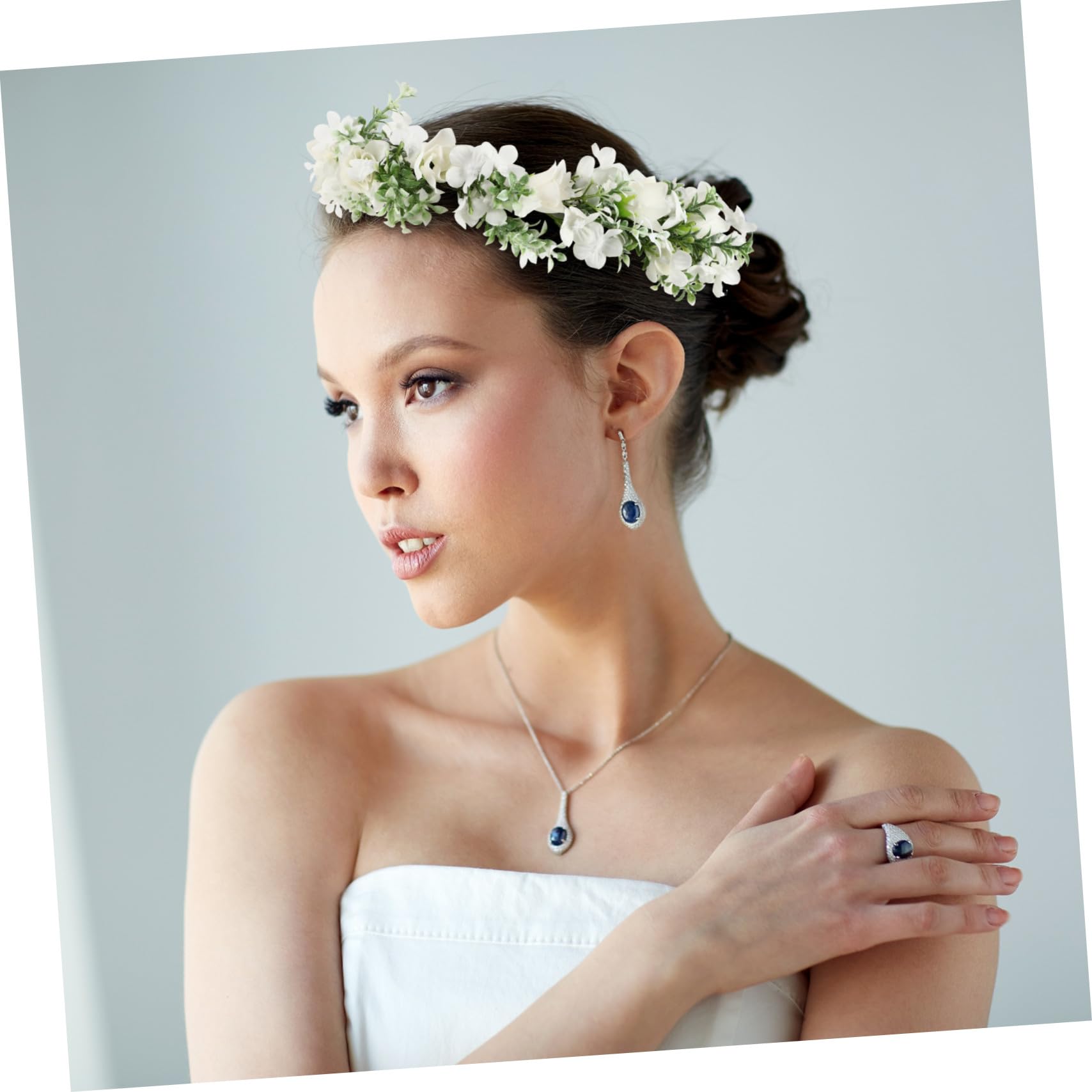 VICASKY 4 Stück Rosen Stirnband Blumenkranz Haarschmuck für Frauen Braut Blumenmädchen Hochzeit Party Strandfoto Zubehör