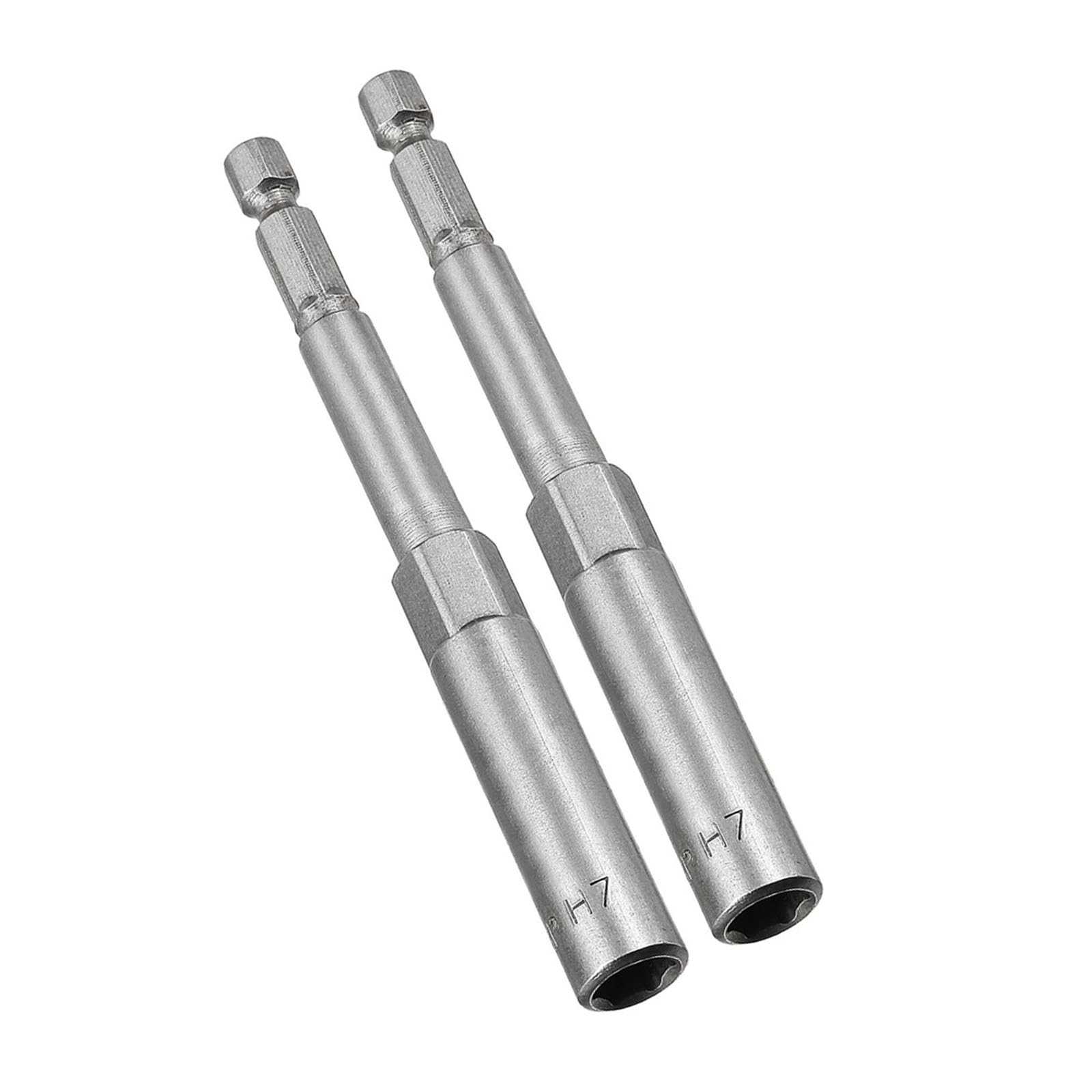 TOP-VIGOR 2Pcs 7mm Nut Setter Driver Drill Bit Set, 1/4 inch Hex Shank Quick Change