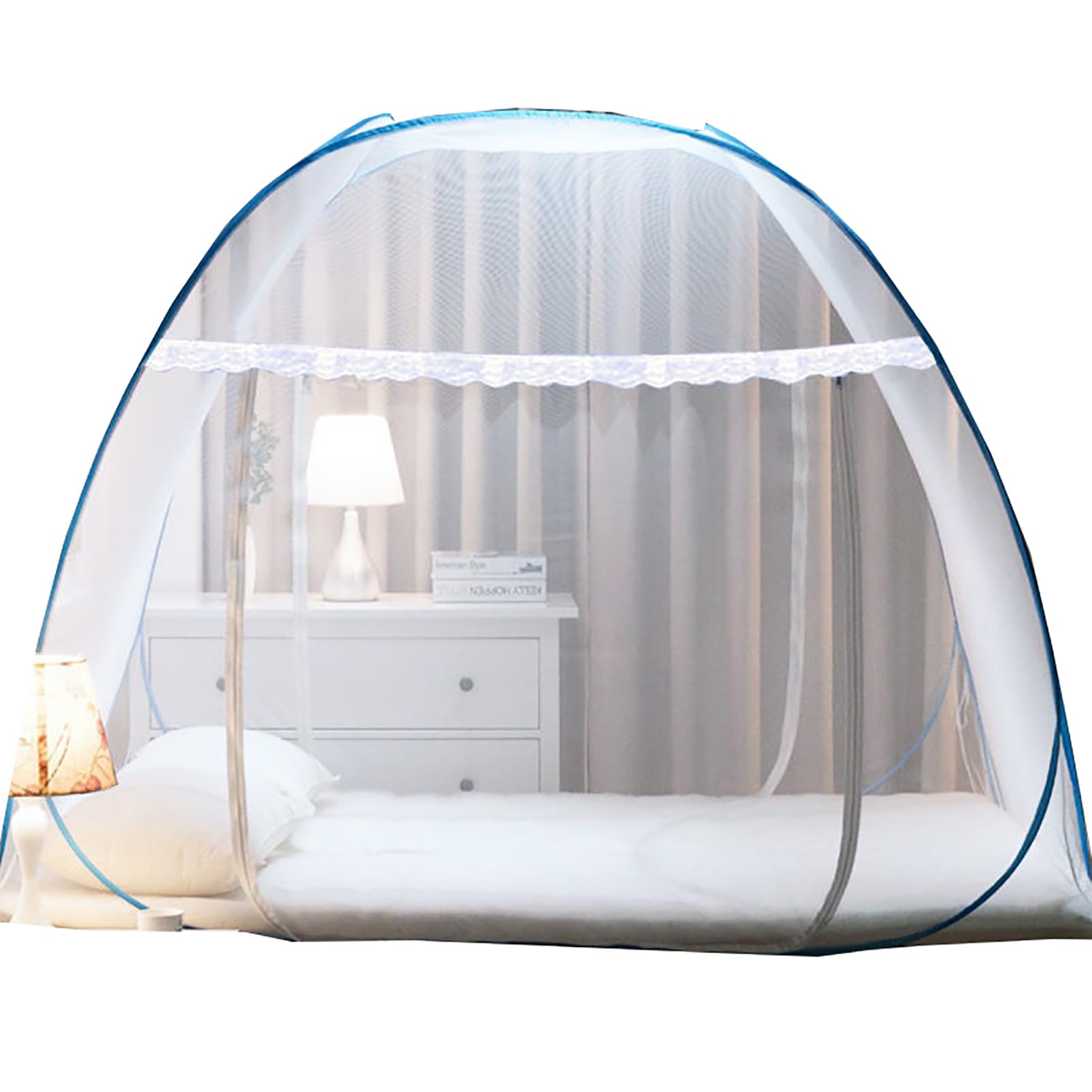 CUTTE Tenda Pop-up con Baldacchino per Letto Pieghevole con Zanzariera, Tenda da Letto per Bambini Traspirante e a Prova di Luce Tende da Sogno per Ragazze Zanzariera