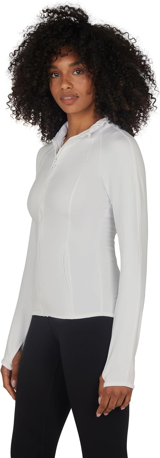 Yogalicious Womens Ultra Soft Lightweight Full Zip Yoga Jacket with Pockets - Image 2