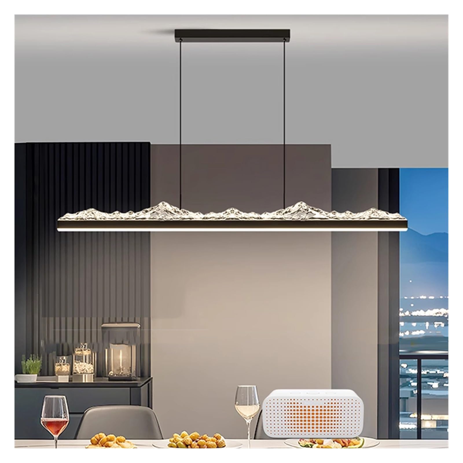 SYAXVOM Chandelier Modern Living Room Chandeliers Indoor Lighting Ceiling lamp Hanging Lights led for the(Length 120cm,Dimmable)