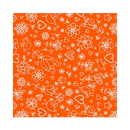 MCC Bobina TNT decorada Hello Spring naranja h80 x 9 m