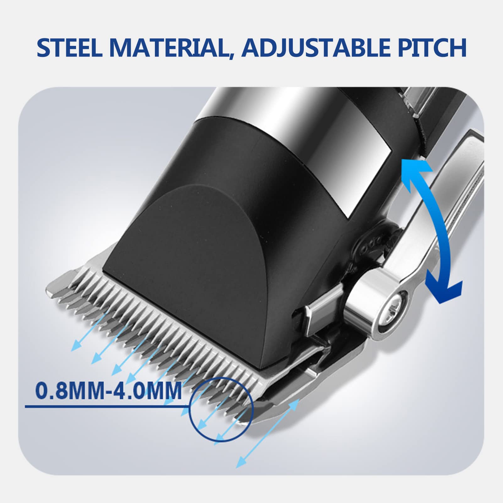 Brrnoo Haarschneidemaschine und Nasenhaartrimmer-Set, Einstellbar von 0,8