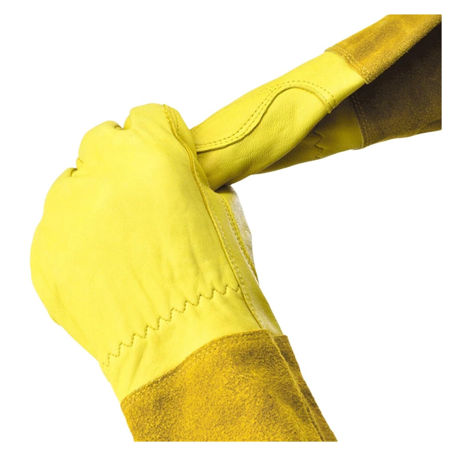 Generisch 1 Paar lange, dornensichere Gartenhandschuhe mit Unterarmschutz, Leder, Arbeit, Ellenbogen, Best Garden(L)