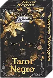Tarot Negro Baralho com 22 Cartas Manual Próprio Desenhos Místicos