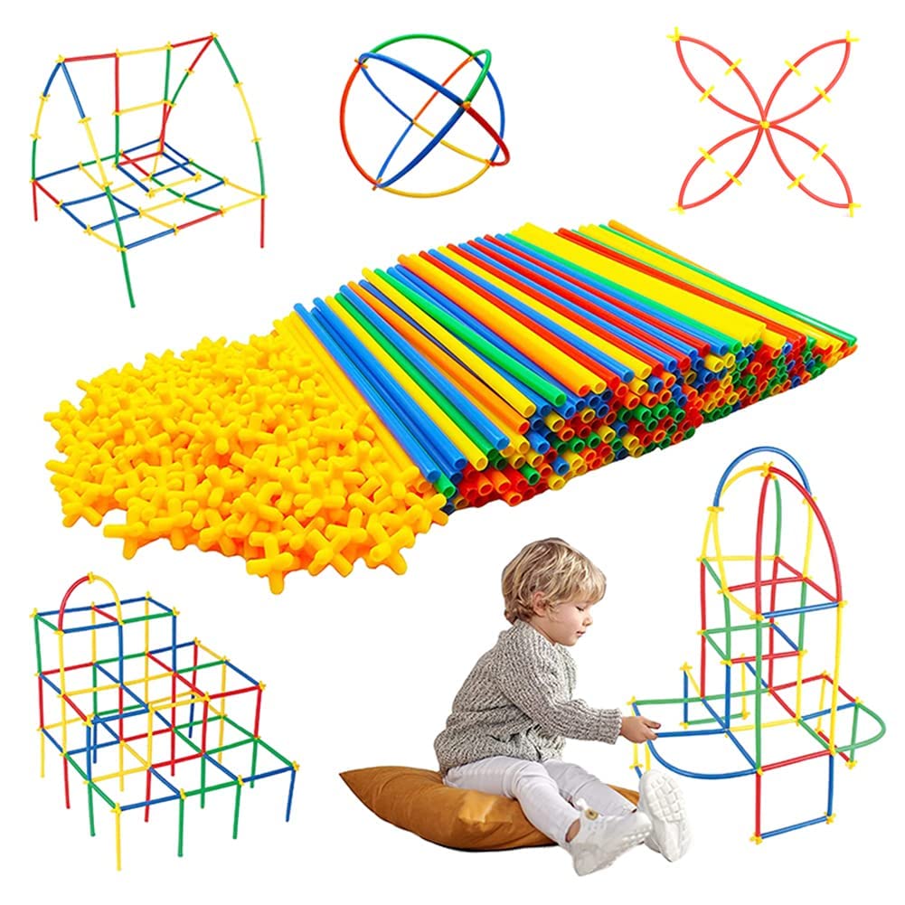 Amazon.co.jp: チューブ式ビルデ ィングブロック 800ピース チューブ