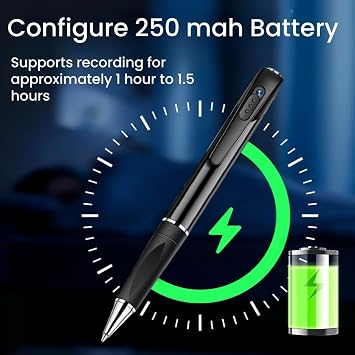 Pen Camera 1080P Pet Monitor Writing Pen with 32GB Card