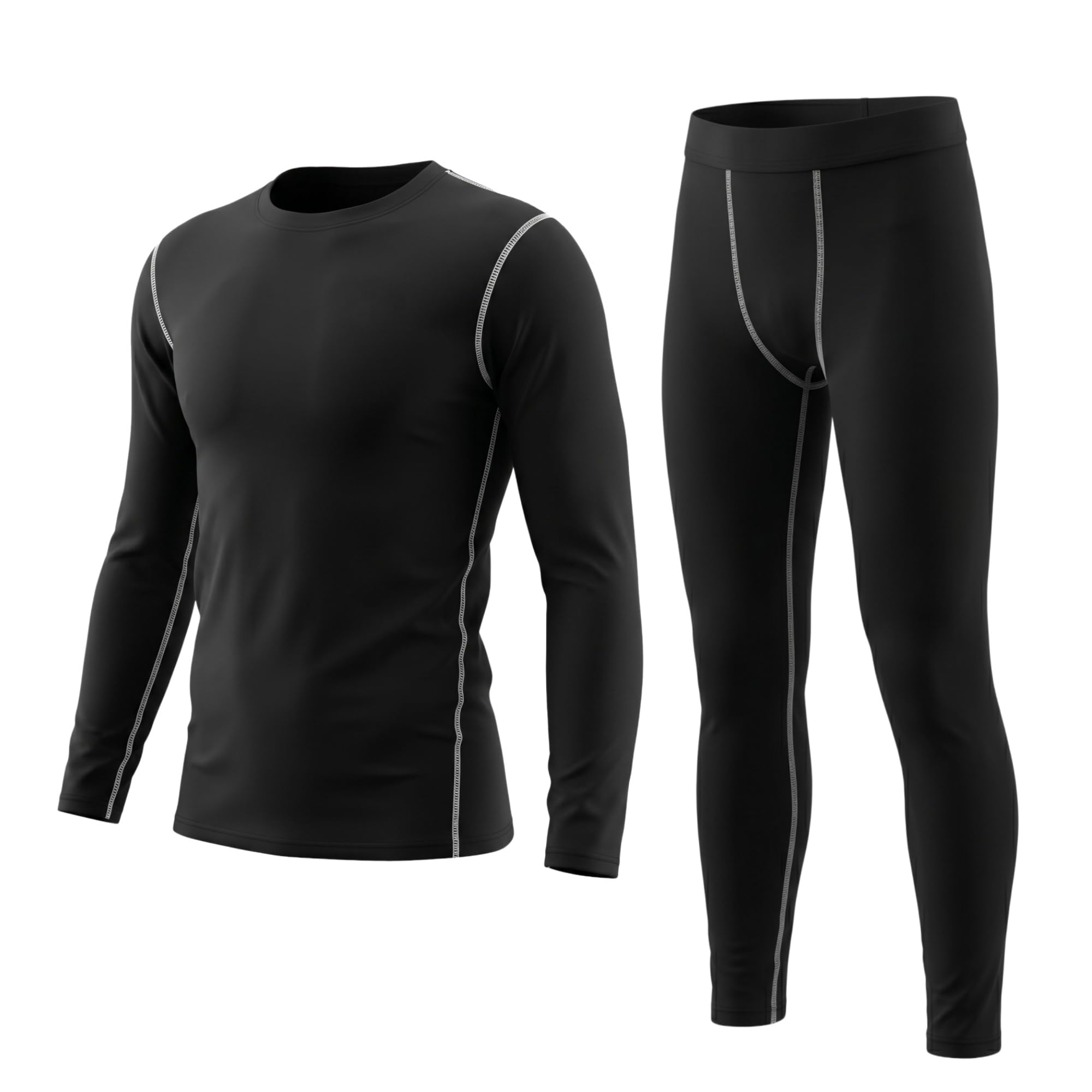 LANBAOSI Ensemble de sous-vêtement Thermique pour Garçon et Fille à Séchage Rapide Tee Shirt Manche Longue&Leggings Set