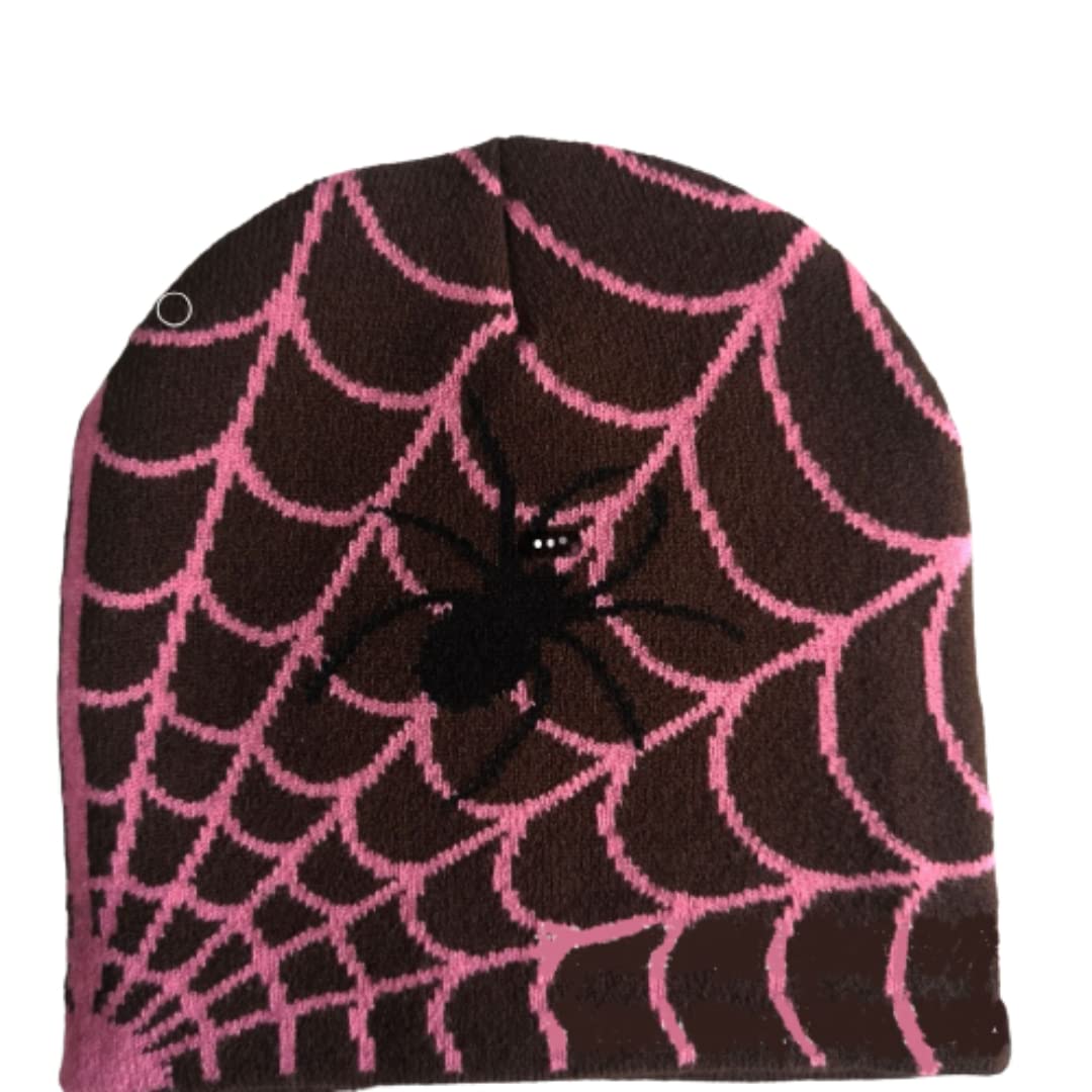 Dicusph Y2K Gothic Spider Pattern Wool Acrylic Knitted Hat Women Beanie Winter Warm Beanies Men Casual Skullies Outdoor…