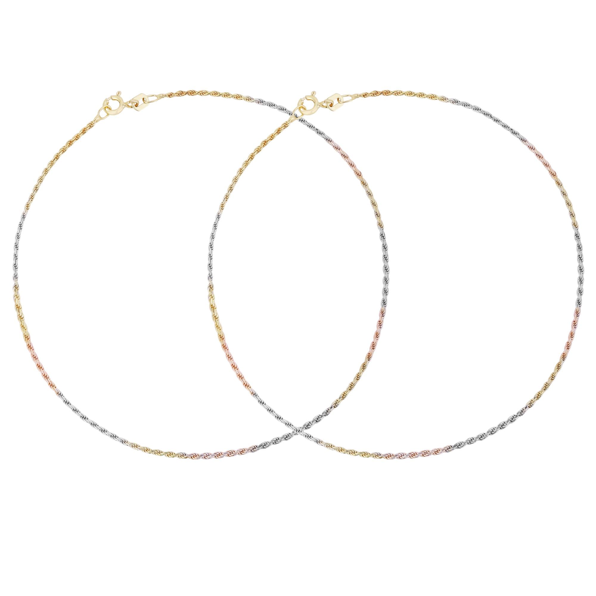 See full amazon price history chart for ZAVYA 925 Sterling Silver Designer Triple Tone Rhodium, Gold & Rose Gold Plated Chain Anklet (Pair) | With Certificate of Authenticity & 925 Hallmark | Gift for Women & Girls ZAVYA 925 Sterling Silver Designer Triple Tone Rhodium, Gold & Rose Gold Plated Chain Anklet (Pair) | With Certificate of Authenticity & 925 Hallmark | Gift for Women & Girls (B0BJ2R9RQ7) Amazon Price History, Amazon Price Tracker