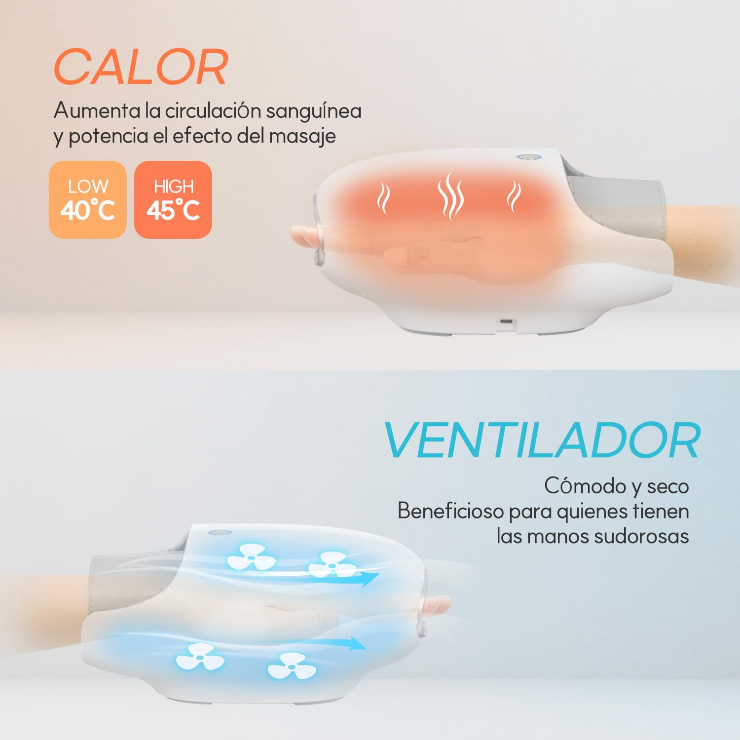 Masajeador de Manos Refrigerante HubiCare con Compresión Fuerte, Rodillo de Amasamiento con Calor y Correa para Muñeca para Alivio de Artritis y Túnel Carpiano, Autocuidado, Regalo de Verano