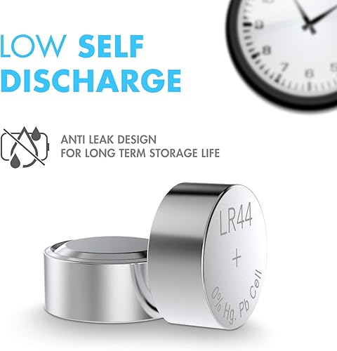 Miniatura 4 de Tenergy Batería de 1,5 voltios LR44, pila de botón LR44, equivalente a baterías ag13LR44, ideal para relojes, punteros láser, juguetes pequeños,