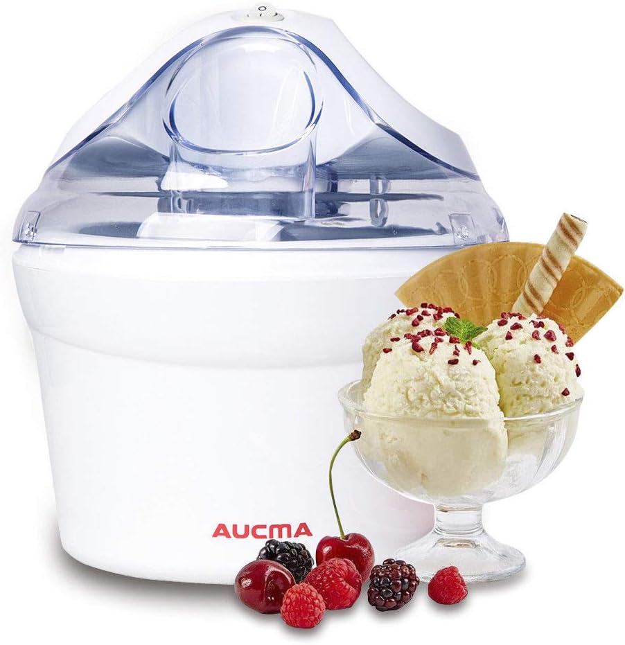 Ice Cream Maker Frozen Yogurt & Sorbet Machine White 1.4 Litre
