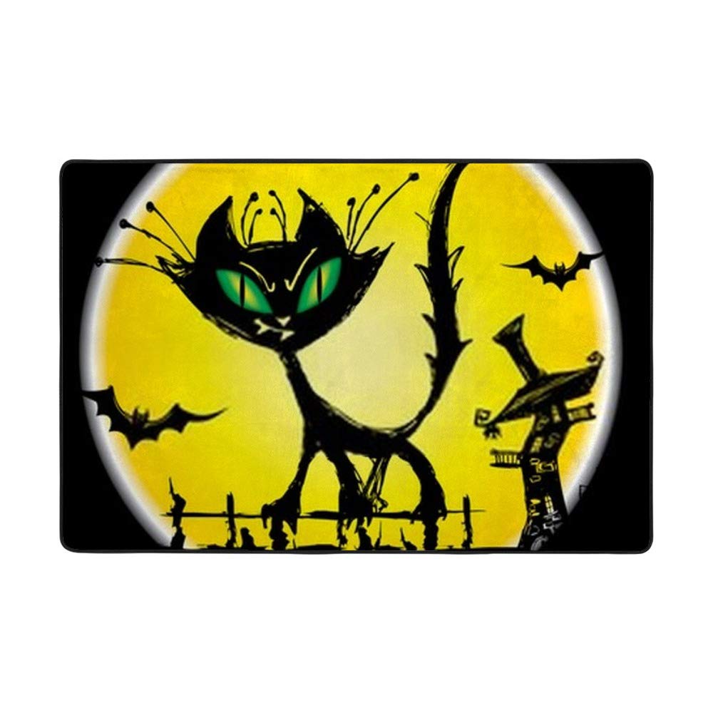 Tapis de salon chat noir pour créer un coin lecture cosy en velours corail