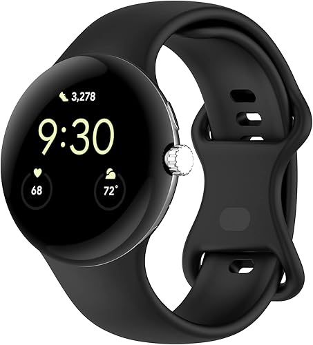 Miniatura 4 de RuenTech Compatible con las correas de reloj Google Pixel, correas de repuesto de silicona suave, pulseras deportivas ajustables para reloj