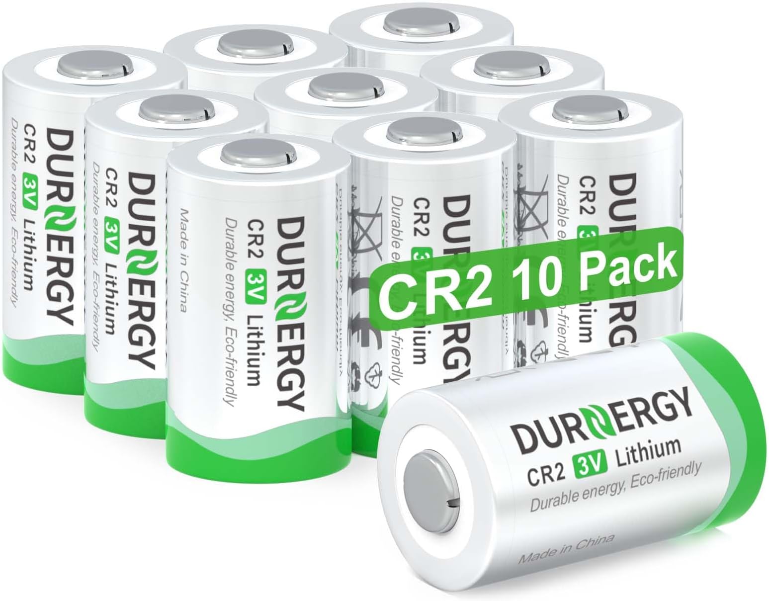 CR2 Lithium Batteries 10 Pack 3 Volt Long Lasting CR2 Battery for Rangefinders Compatible with CR15H270